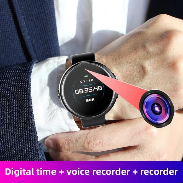 Mini Watch Camera Potable 1080P Clock Video Voice Recorder Outdoor