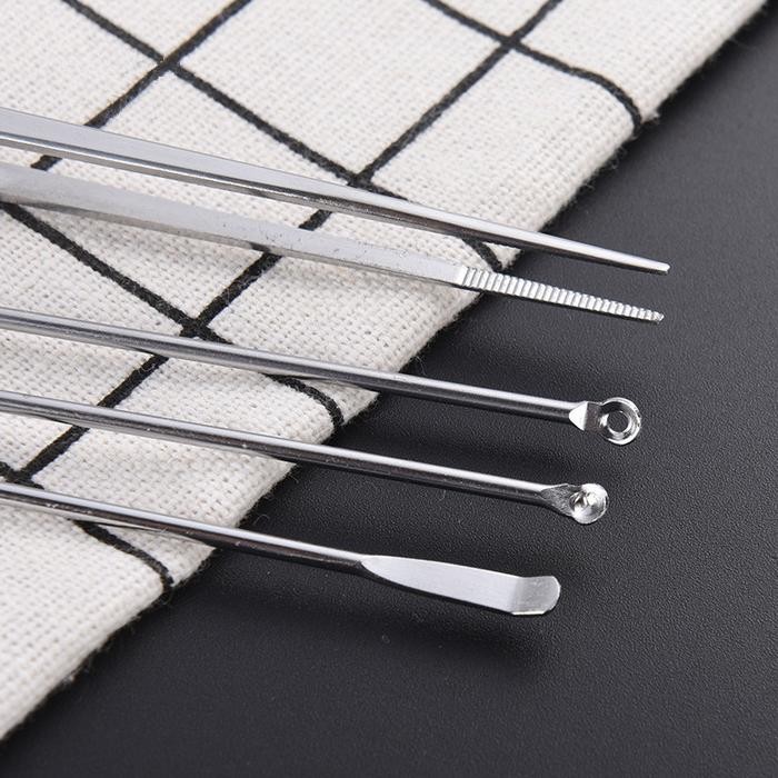 8Pcs Set Alat Pembersih Telinga Stainless Korek Kuping Alat Kotoran Telinga Ear Wax Picker Terlaris