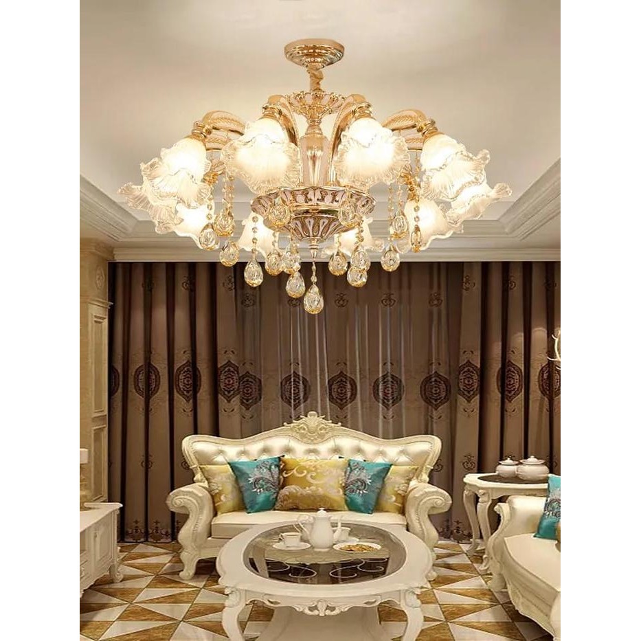 Lampu Hias Kristal Bunga Mewah / Lampu Ruang Tamu