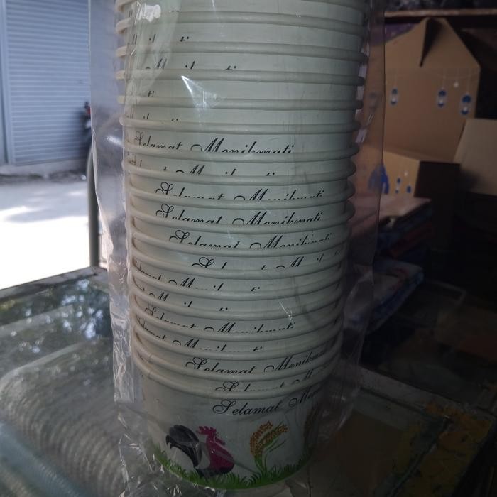 Paper Bowl 650Ml Motif Ayam Tanpa Tutup Terlaris