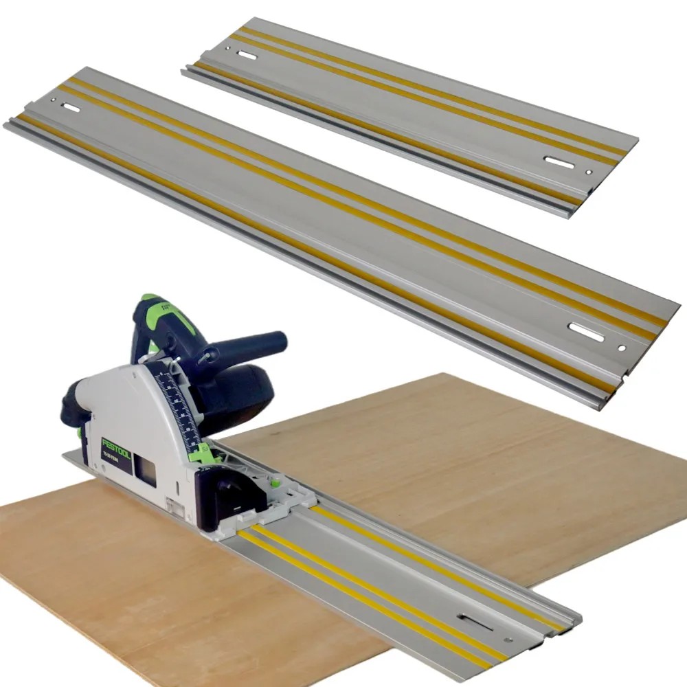 Track Saw Guide Rail Aluminum Extruded Guided Rails for Circular Saw Track Repeatable Rip Cuts &