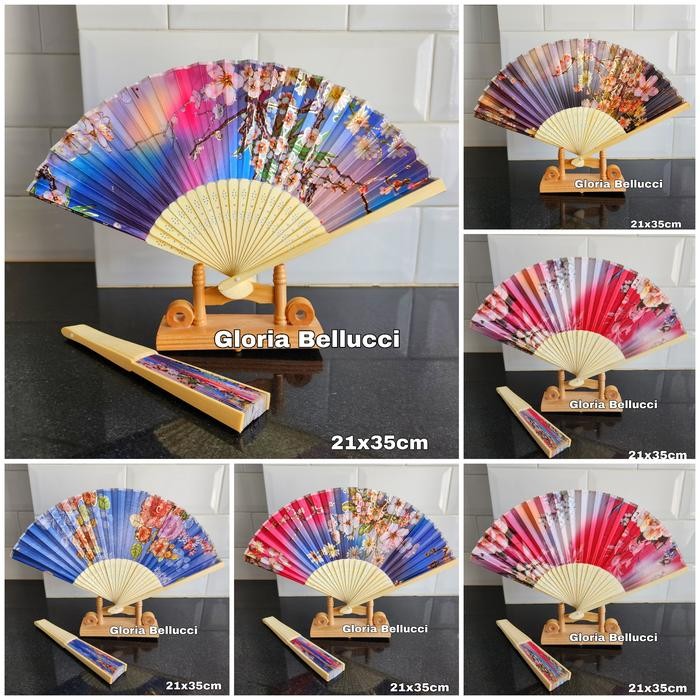 Pesta_Genz Kipas Lipat Tangan Gaya Jepang Cina Souvenir Japan China Tari Kungfu