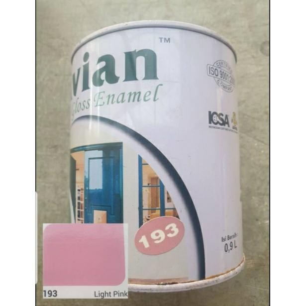 cat kayu dan besi avian warna light pink
