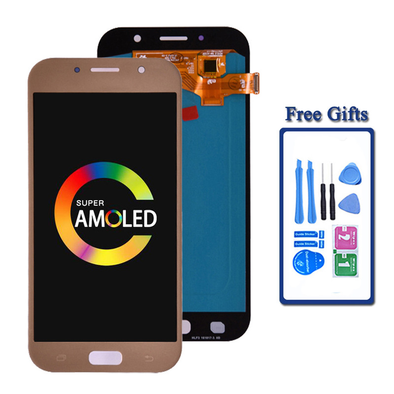 Super Amoled For Samsung  A7 2017 A720 A720F LCD Display Touch Screen Digitizer Assembly LCD A7 2017