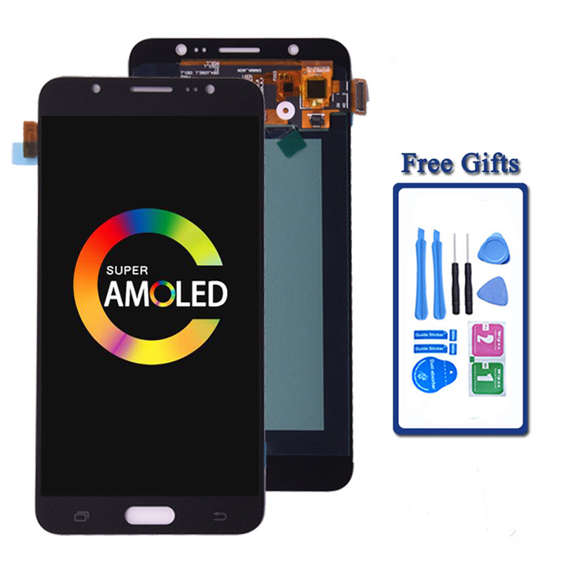 Super Amoled For Samsung  J7 2016  J710 SM-J710F J710M J710H J710FN LCD Display with Touch Screen Di