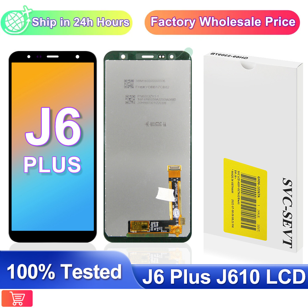 Amoled 6.0'' LCD For Samsung Galaxy J6+ J610 SM-J610F J610FN Display LCD Screen eplacement for Samsu