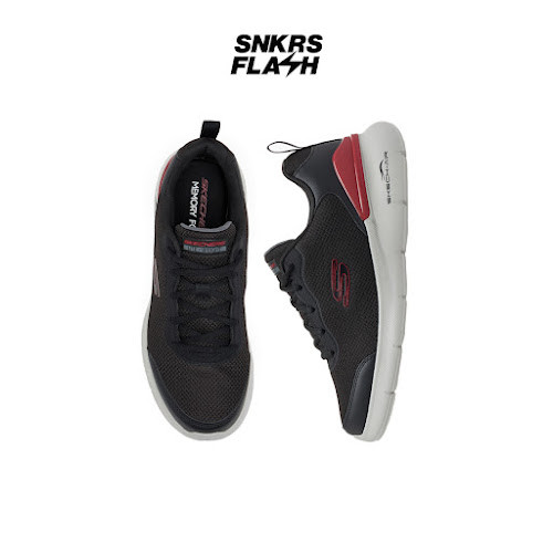 SKECHERS Sport Skech Air Dynamight 2 Black Red Sepatu Training Pria - 232970BKRD - Size 43