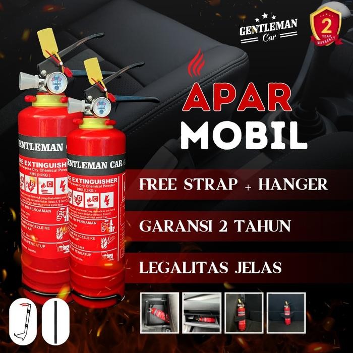 APAR Mobil 0.5Kg & 1Kg Gentleman Car Tabung Pemadam Racun Api Portable *