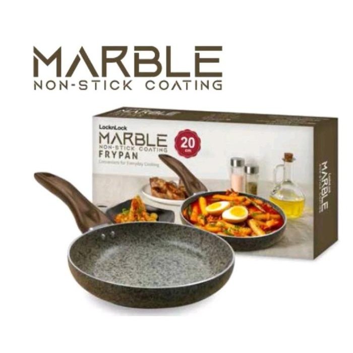 PREMIUM Lock n Lock Marble Frypan Wajan Masak Locknlock Anti Lengket 20 cm