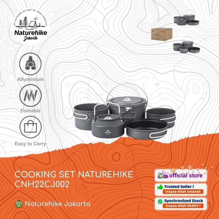 PREMIUM COOKING SET PANCI WAJAN NESTING CAMPING NATUREHIKE CNH22CJ002