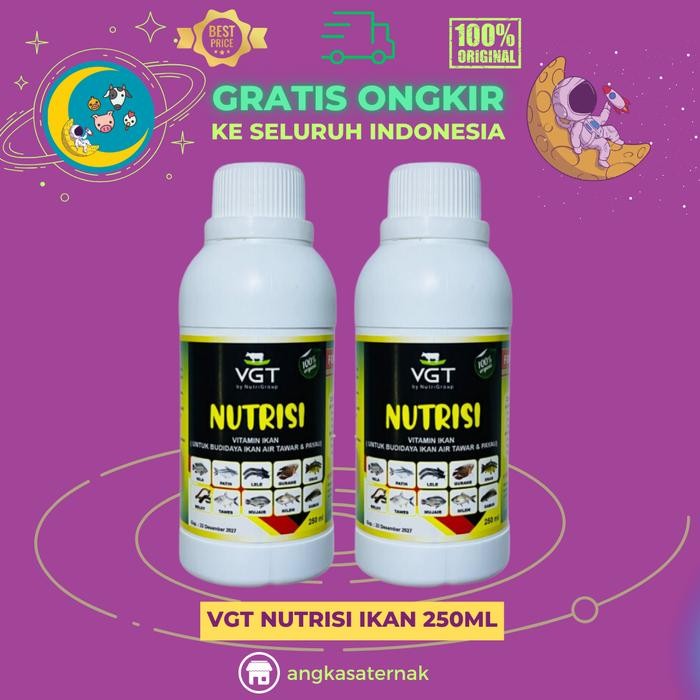 fifi VGT Nutrisi 250ml Untuk Ikan - Nutrisi Organik Penggemuk, Mempercepat Pertumbuhan Ikan dan