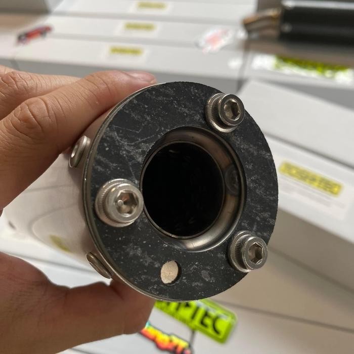 PLENDES SILINCER KNALPOT TOSHTEC MOTOR NINJA CUSTOM, MATERIAL ALUMINIUM terlaris