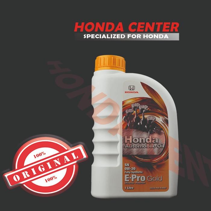 Oli Oil Mesin Engine E-Pro Gold Sn 0W-20 1L Full Syintetic Mobil Honda