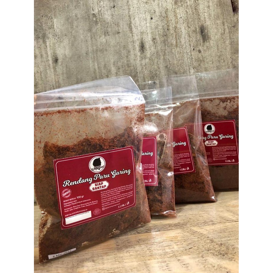 

PREMIUM Rendang Paru Kering Garing Siap Saji Cap Jajanan Eyang WIwiek - 100gr