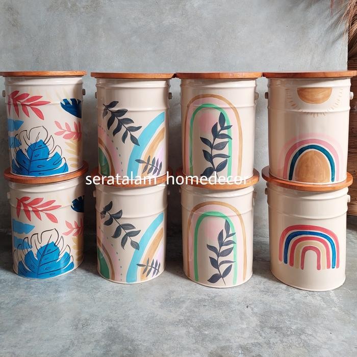 PREMIUM KURSI TONG LUKIS MURAH STOOL TONG STORAGE PROMO KURSI TONG CAFE