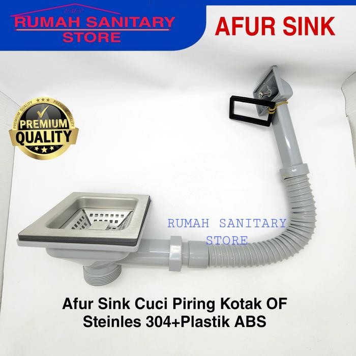 PREMIUM Afur BCP KOTAK +OF BRVi Afur Sink Bak Cuci Piring Steinless 304