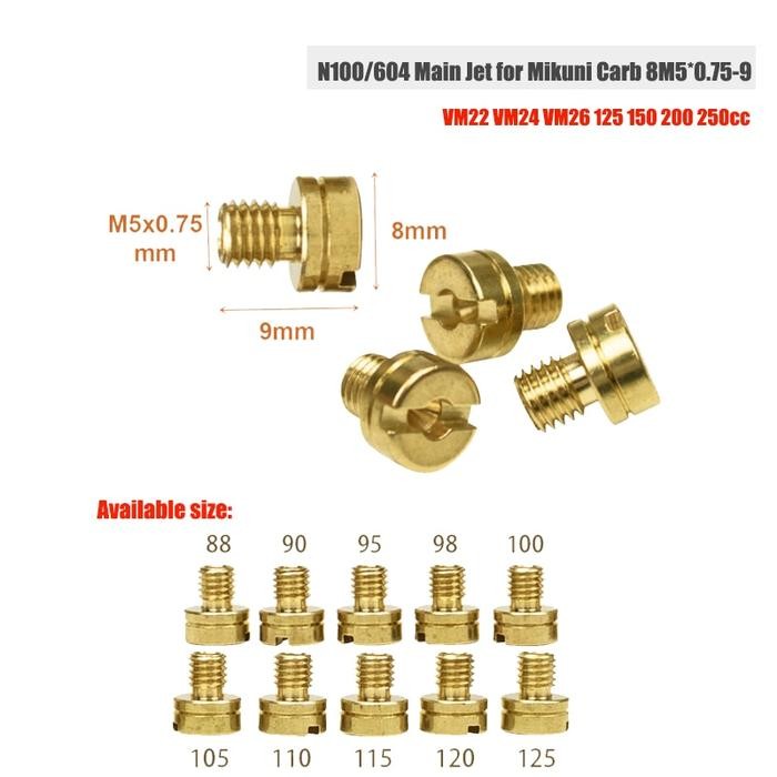 Carburetor Nozzle Main Jet For Mikuni VM22 VM24 VM26 Molkt Carburador