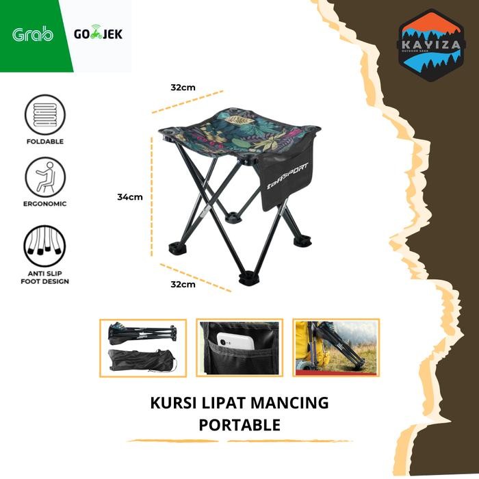 TERMURAH [COD]Kursi lipat outdoor mancing camping portable - kursi lipat ultralight
