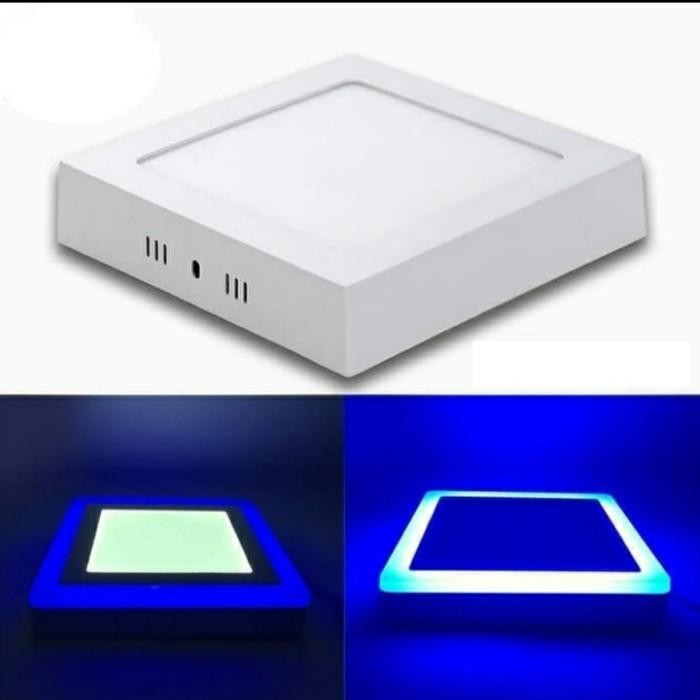 Lampu Downlight Led Panel Kotak 2 Warna 3 W 3 Watt Putih Biru Inbow