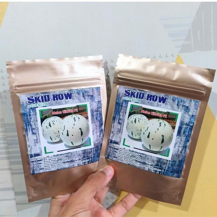 [Sp] Ori Benih F1 Melon Skid Row 10 Gram Biji Melon Ekslusif Bibit Melon Premium Renyah Bulat