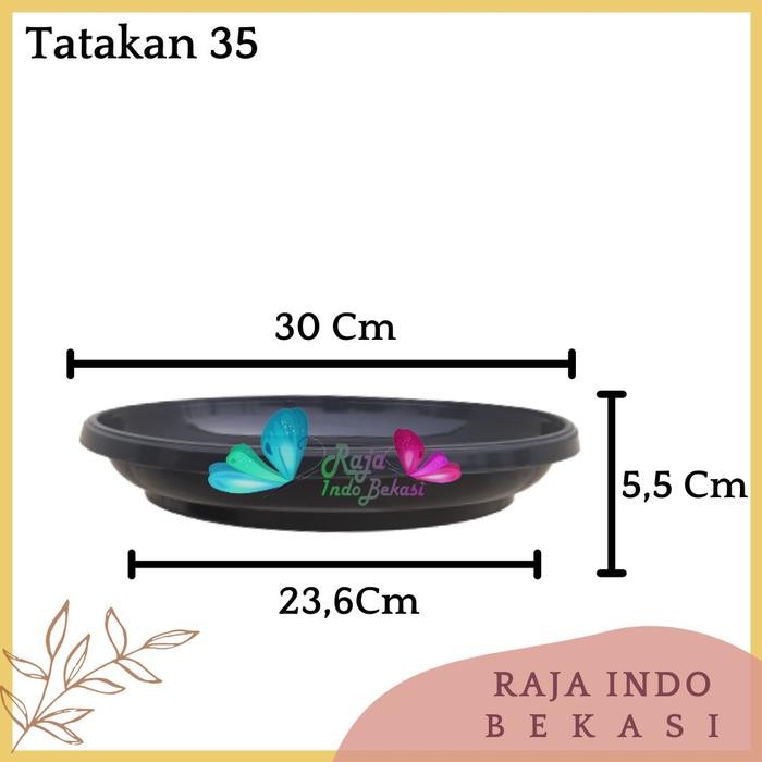 [Sp] Tatakan Pot 35 Plastik Hitam Bp Gl Gbl Bp Nkt Untuk Pot 35Cm Alas Pot Bunga 30 Cm