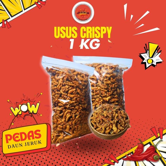 

1kg - USUS CRISPY PEDAS DAUN JERUK Goreng Asin Terlaris