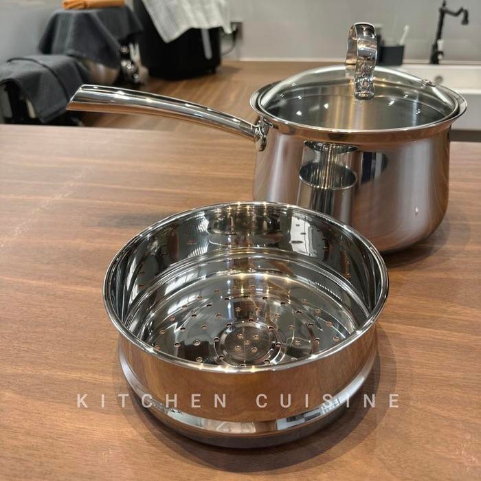 Panci Kukus Stainless Steel 304 / Panci SS High Quality / Steamer SUS304 / panci elegant