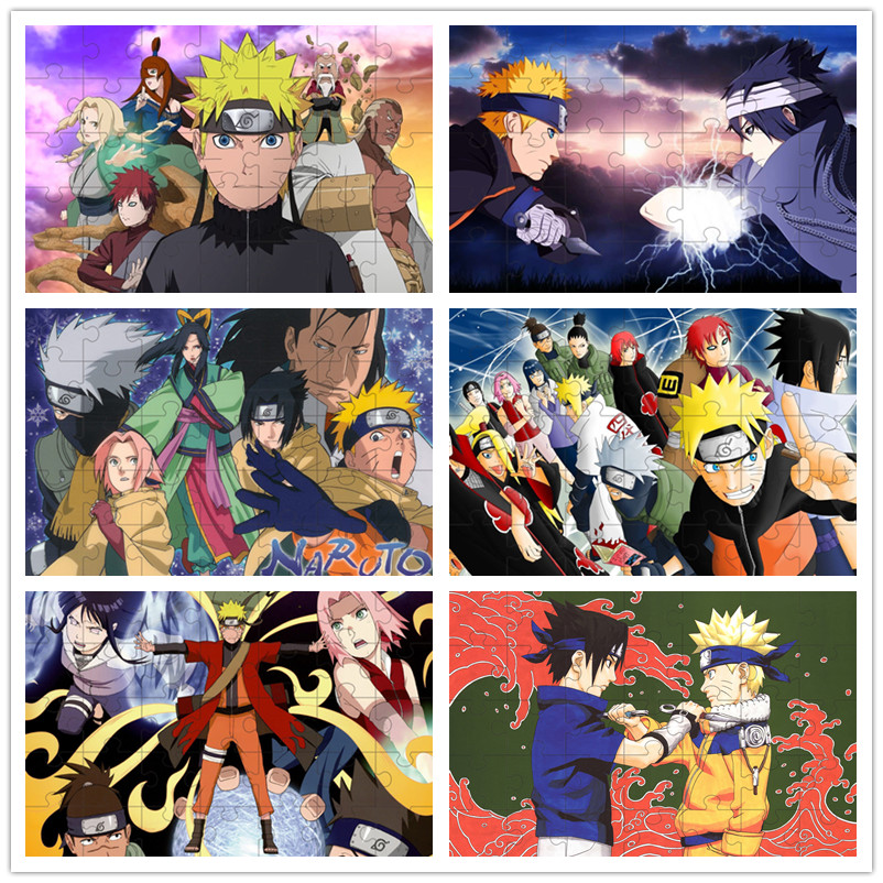 Bandai Anime Naruto Puzzle Jigsaw 35/300/500/1000 Pcs Kakashi Sasuke