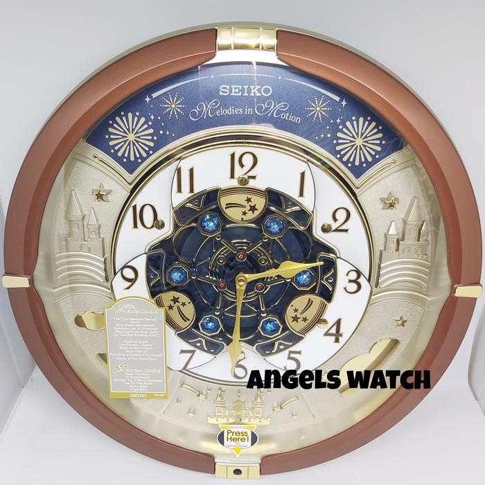 Jam Dinding Melodies Seiko Qxm378 Qxm378B Melodies In Motion