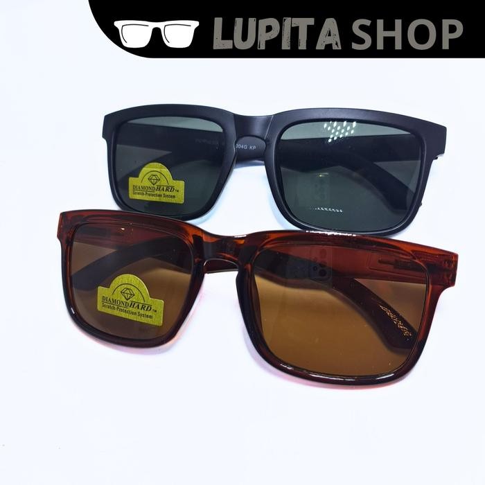 R13 3004 KACAMATA KOTA LENSA KACA HITAM DAN COKLAT Frame Plaik Sunglasses Eye