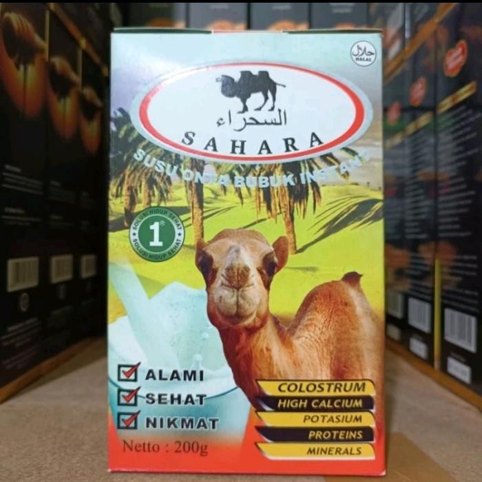 

Susu Onta Bubuk Sahara 200 gram - Susu Unta Bubuk Instan