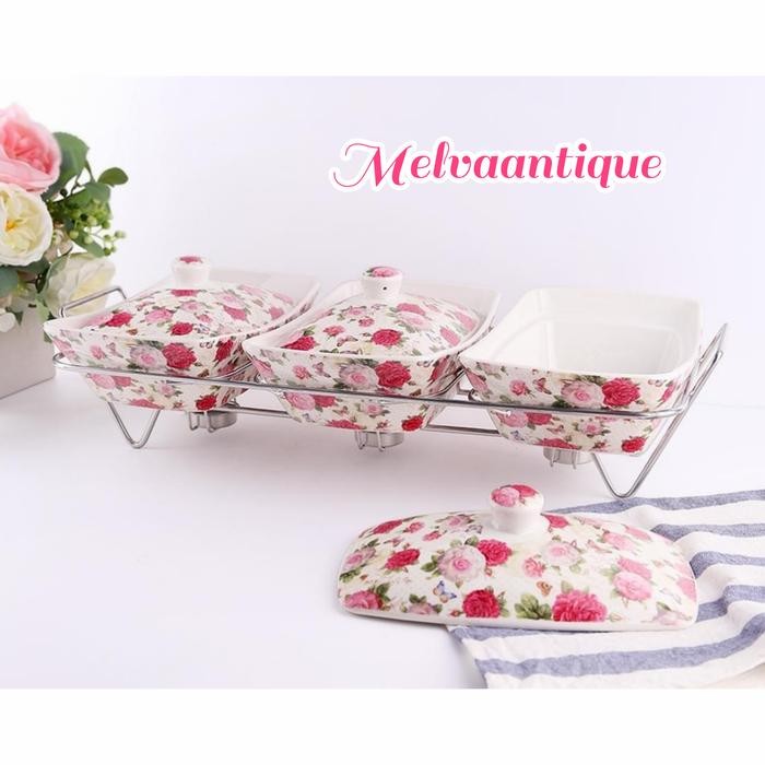 Prasmanan Wadah Saji Shabby Chic Keramik