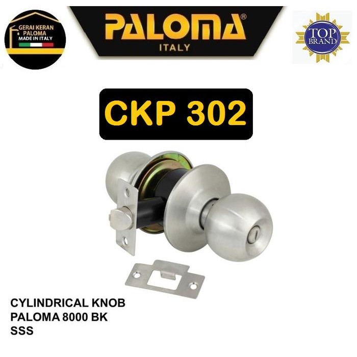 Terhemat Paloma Ckp 302 Kunci Bulat Cylinder Knob Pintu Kamar Mandi Sss