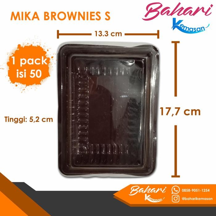 Kotak Plastik Mika Kue Brownies S Isi 50