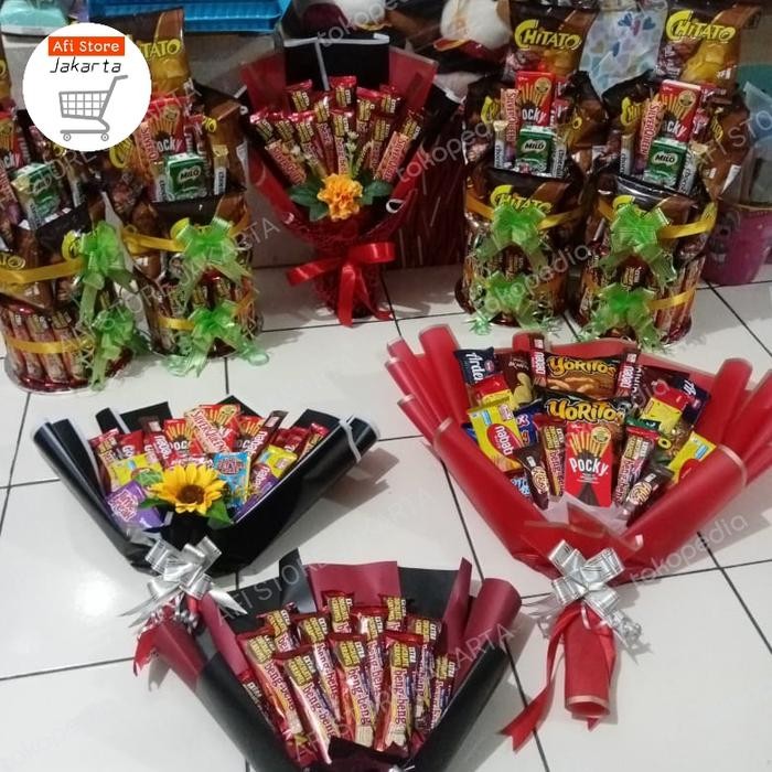 Termurah- Custome Request Tower Snack Ultah / Snack Tart Tower / Kue Tart Snack