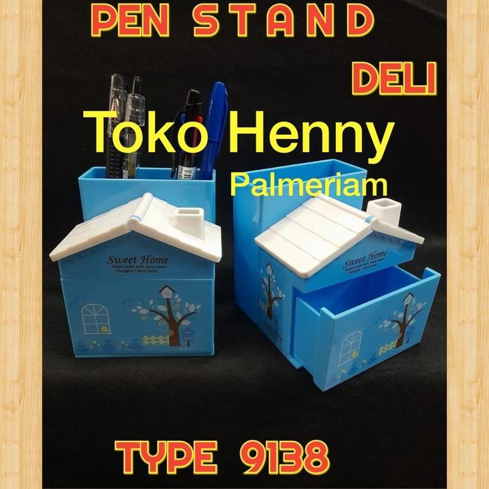 

TEMPAT PENSIL MEJA / PEN AND .... BIRU .... deli .. type 9138
