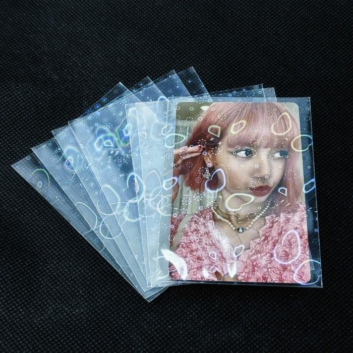 

SALE TERBARU NEW100PCS CLEAR CARD FILM TOPLOADER ACID-FREE BUTTERFLY PRINT CARD SLEEVES IDOL PHOTO