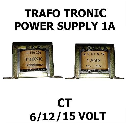 Trafo Tronic 1A 15V Ct Merk Tronic Trafo 1A (1000Ma)