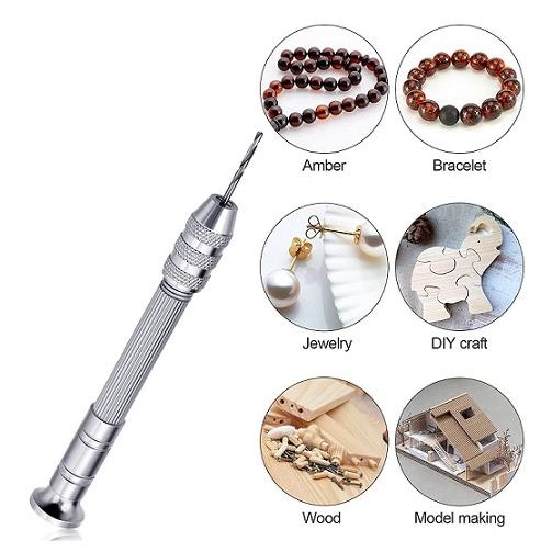 Mini Pen Hand Drill Bor Tangan Manual Lobang Stainless Steel Pcb