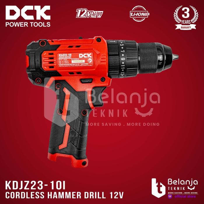 DCK Mesin Bor Tembok Baterai Cordless KDJZ23-10I Bor KDJZ 23-10I - UNIT ONLY