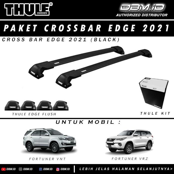 Cross Bar Edge 2021 Thule + Edge Flush + Kit Fortuner - Black