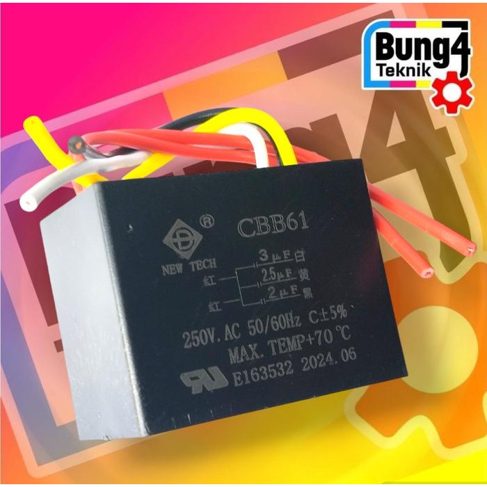 KOMPONEN KAPASITOR CBB61 5 KABEL