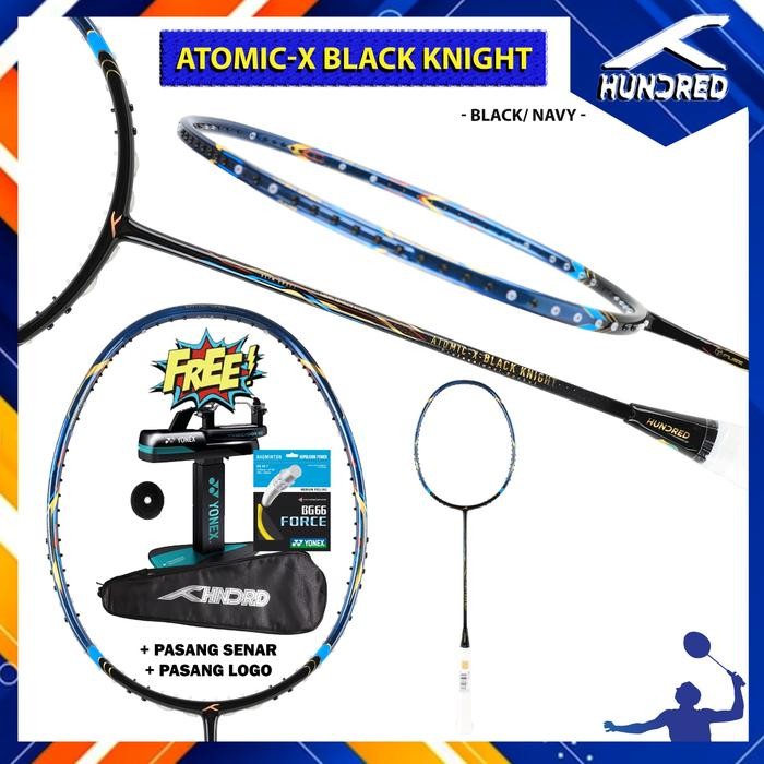 RAKET BADMINTON HUNDRED ATOMIC - X / ATOMIC-X BLACK KNIGHT