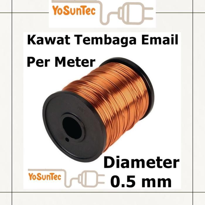Kawat Kabel Jumper Wire Tembaga Email Copper 0.50mm ECER METER *