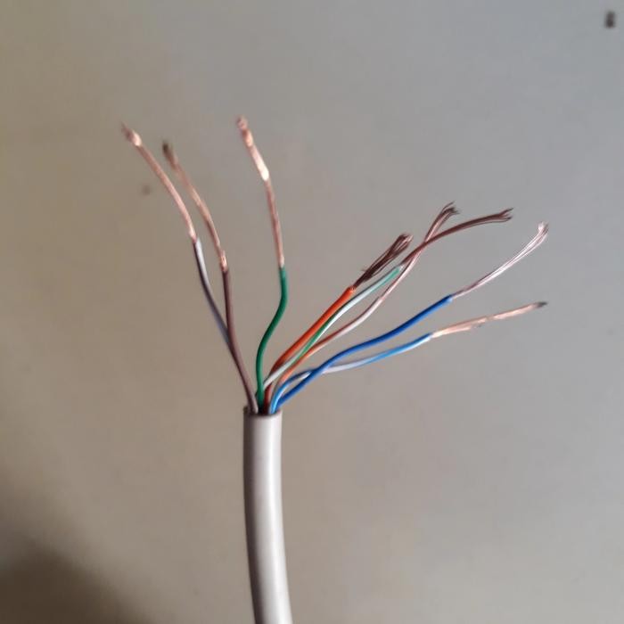 Kabel UTP CAT 5 Serabut tembaga murni mudah solder meteran *