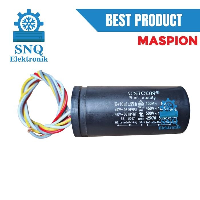 Kapasitor mesin cuci maspion dua tabung - Capasitor mesin cuci 2 tabung maspion kabel 4