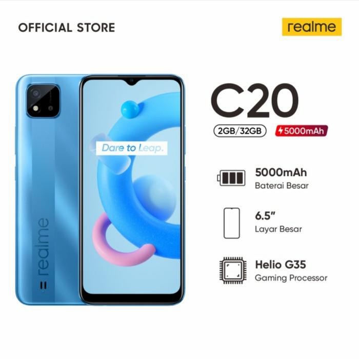 HP realme C20 2/32 GB [5000mAh, 6.5" Large Display, Helio G35 ] resmi
