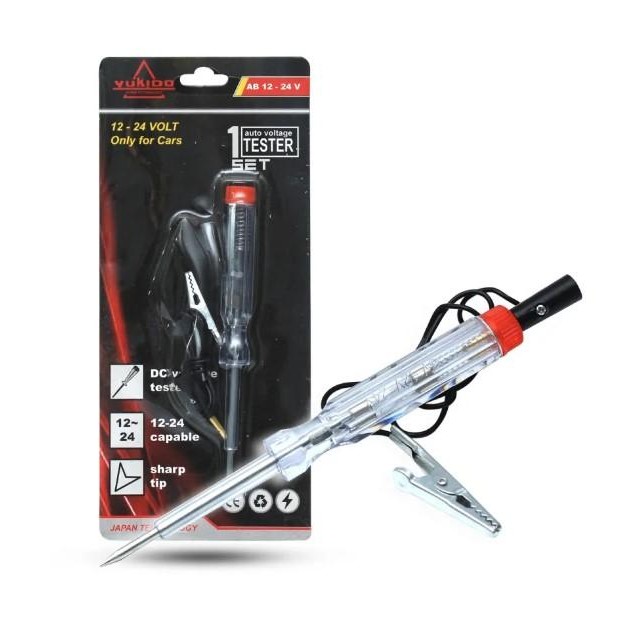 YUKIDO JAPAN Taspen tespen DC 6-24V alat bantu cek kelistrikan bengkel motor dan mobil *