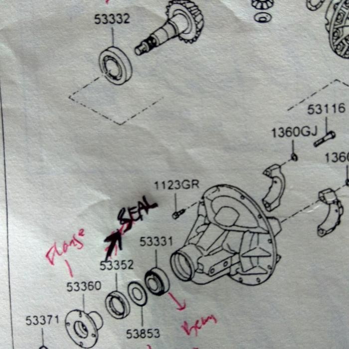 Seal Gardan Belakang Hyundai H1 Asli