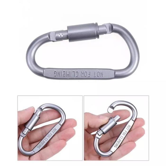 Gantunga Karabiner Besar Gantungan Kunci Aluminium Carabiner
